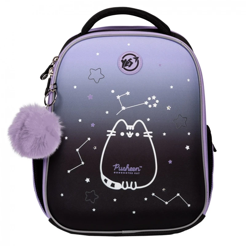 Рюкзак каркасний YES Pusheen Stellar з LED елементами H-100, фото 1