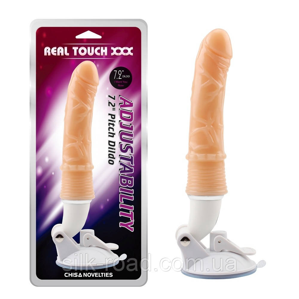 Вібромасажер Chisa Real Touch XXX на потужній присосці, тілесний