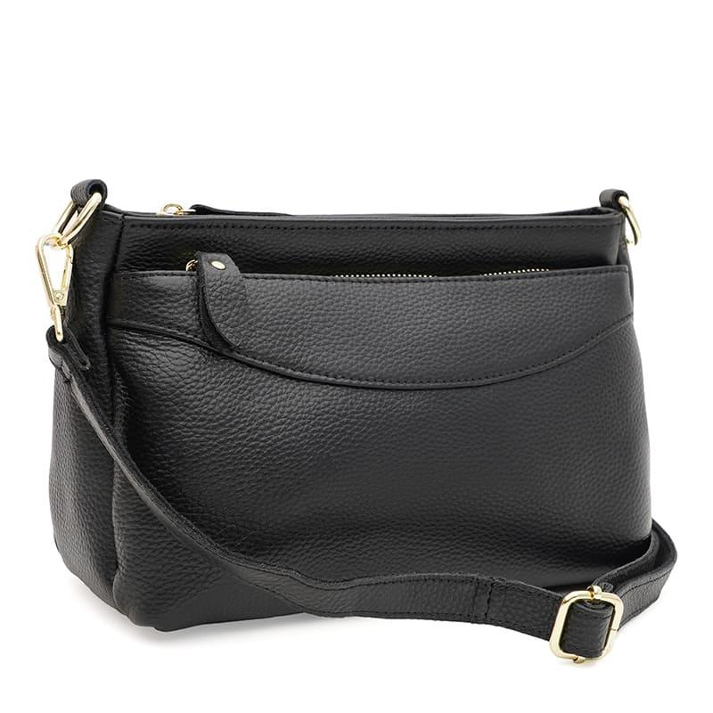 Сумка жіноча Borsa Leather K1651bl-black 5110232