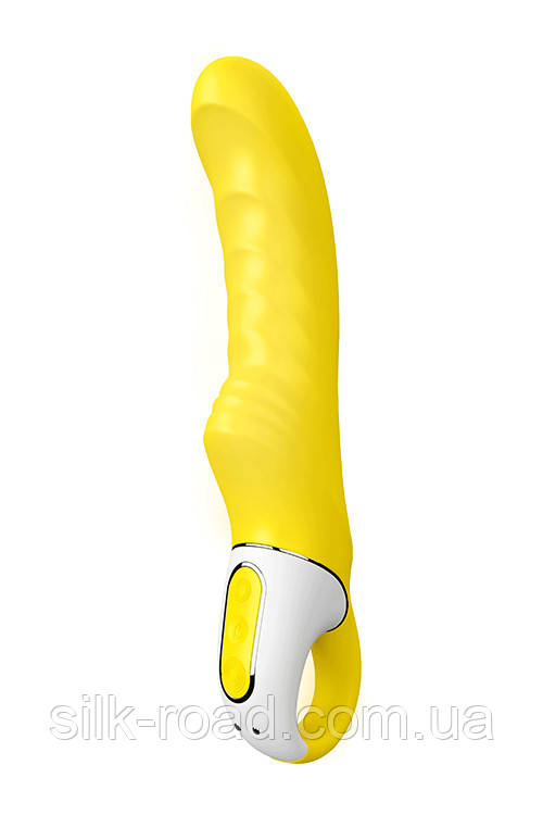Вібратор для стимуляції точки G з ребристою структурою Satisfyer Yummy Sunshine, жовтий
