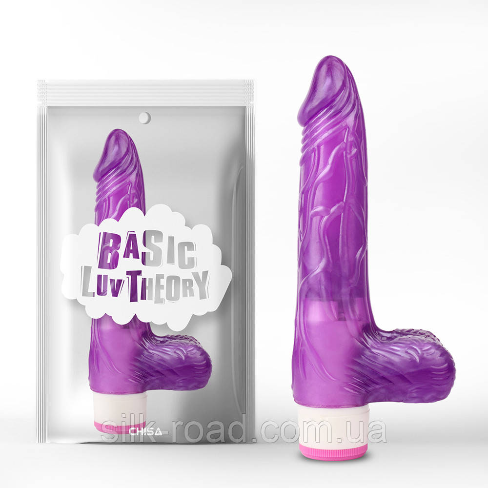Вібратор ребристий Chisa Basic Luv Theory, фіолетовий, 20 cм