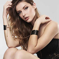 Браслети-наручники DESIR METALLIQUE чорні Bijoux Indiscrets