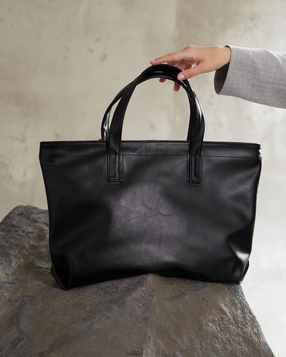 Жіноча шкіряна сумка «Бенита» чорна 5108488