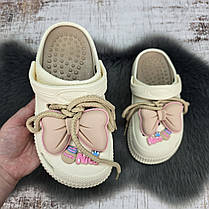 Крокси жіночі на платформі кремові з кавовим Progress 4458-4, фото 4