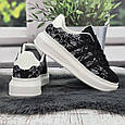 Кросівки жіночі Wei Wei чорні з білим принтом еко-шкіра 4797, фото 5