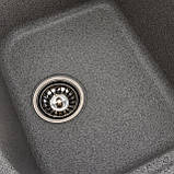 Гранітна мийка для кухні Platinum 7950 Equatoria матовий Сірий, фото 7