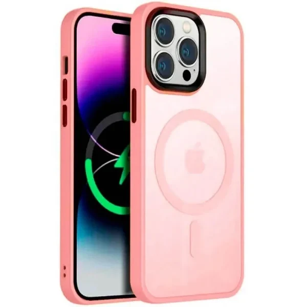 Чохол-накладка EpiK Metal Buttons with MagSafe Colorful для Apple iPhone 16 Plus (6.7) Pink (00000072984_2), фото 1