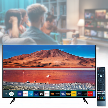 Телевізор SMART 42 дюйми на Android 15 з T2 тюнером і голосовим керуванням
