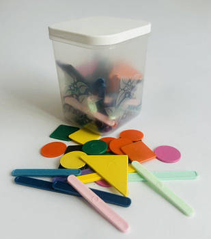 Набір Палички і геометричні фігури в контейнері КШ G-Rich