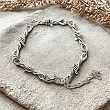 Браслет колючий дріт із маленьким дротом стильний, фото 4