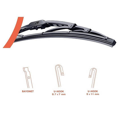Щітка склоочисника 475 мм каркасна SATO TECH | Артикул WF475, фото 3
