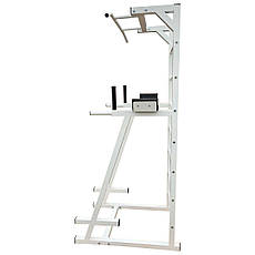 Турнік + прес + бруси підлогова стійка 60х60 мм Білий Спортивні стінки і турніки для будинку розбірна, фото 3