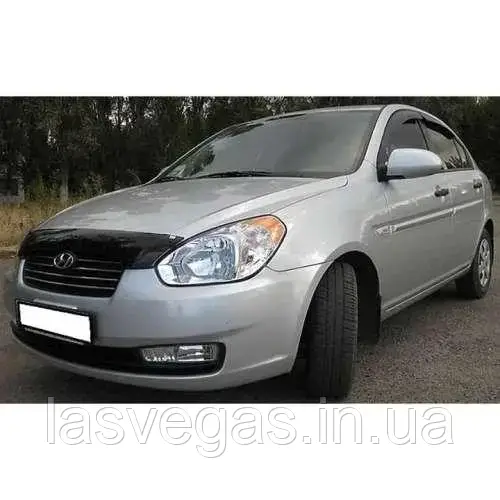 Мухобійка, дефлектор капота Hyundai Accent 2005-2010 (EGR/Австралія), фото 1