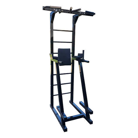 Турнік + прес + бруси підлогова стійка 50х50 мм KZ-837 Чорний Спортивні стінки і турніки для будинку розбірна, фото 1