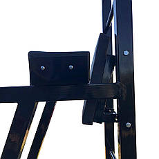 Турнік + прес + бруси підлогова стійка 50х50 мм KZ-837 Чорний Спортивні стінки і турніки для будинку розбірна, фото 5