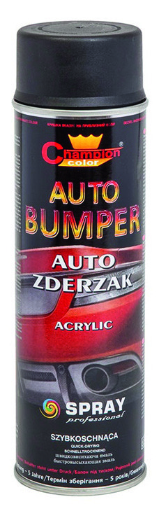 Фарба для бамперів Чорний матовий AUTO ZDERZAK Champion 500 мл, фото 1