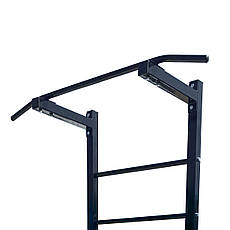 Турнік + прес + бруси підлогова стійка 50х50 мм KZ-832 Чорний Спортивні стінки і турніки для будинку розбірна, фото 2