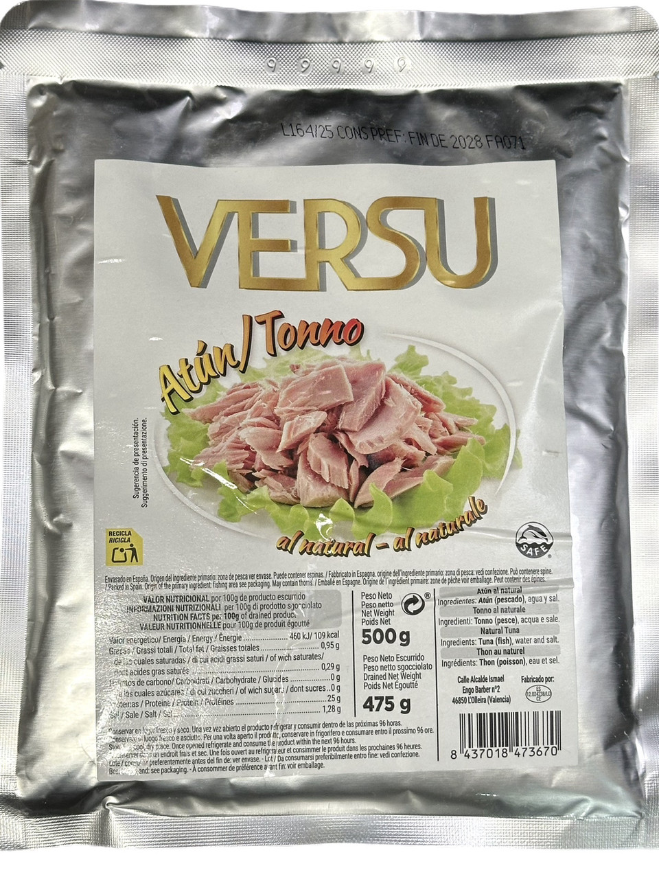 Тунець у власному cоку Versu al Naturale 500 г Іспанія