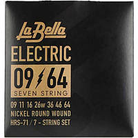 Струны La Bella HRS-71 Hard Rockin' Steel Nickel-Plated 7-String 9-64