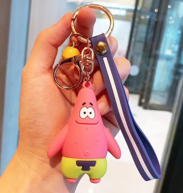 Брелок фігурка Патрік зірка з мультфільму Губка боб Sponge Bob на ключі рюкзак сумку пенал іграшка, фото 1