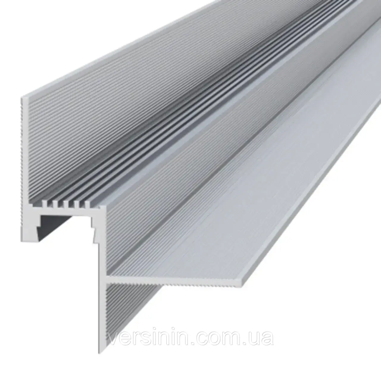 Алюмінієвий профіль для підвісної стелі з тіньовим швом і LED-розсіювачем 41,1×47 мм, довжина 3 м, фото 1