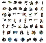 Набір наліпок Як приручити дракона Беззубик Денна фурія 50 штук стікерпак на ноутбук самокат гаджети, фото 2