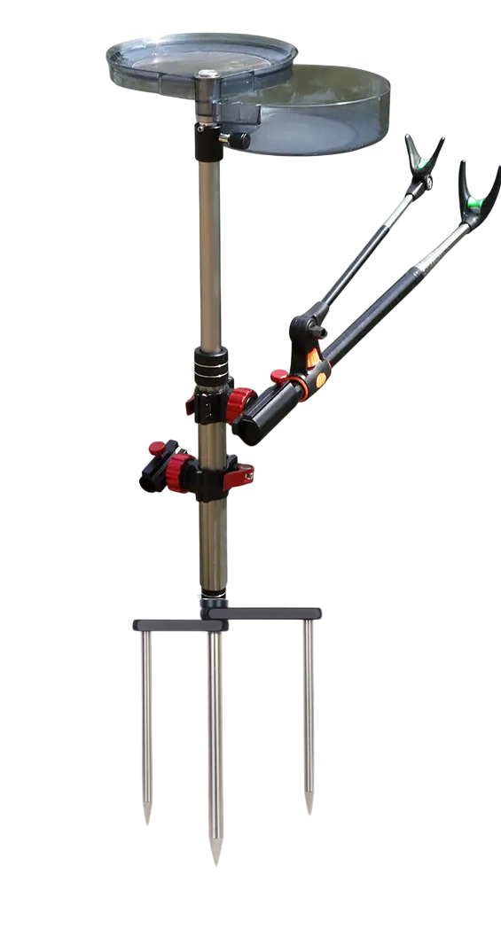 Рибальський комплект "Herabuna Master Pro" миска для прикормки з 2 кріпленнями + підставка під вудку 2.1 м