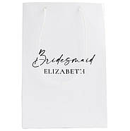 Пакет матовий білий ламінований 16х22х6 см З білим або чорним шнурком/стрічкою З вашим логотипом, фото 6