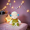 Нічник вівця м’яка іграшка для дитини світильник у дитячу настільна LED лампа для сну музика звук таймер, фото 6