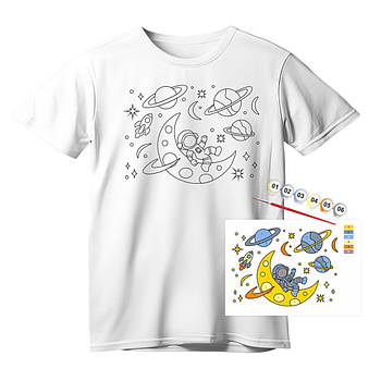 Футболка — розмальовка Rosa Talent бавовна 100%, розмір S Space Adventures N0003807