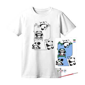 Футболка — розмальовка Rosa Talent бавовна 100%, розмір XS Funny Pandas N0003812