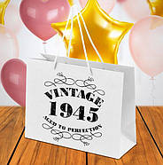 Пакет брендований подарунковий з білим шнурком 23×15×8 см Індивідуальне виготовлення Крейдований матовий білий папір, фото 7