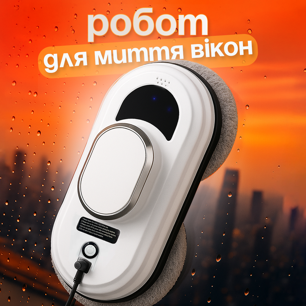 Робот-мийник вікон для дому та офісу з пультом ДК (автоматичний склоочисник), фото 1