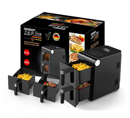 Фритюрниця аерофритюрниця Zepline ZP-212, 2 чаші 8+8 л, 4200Вт, сенсорна, антипригарна