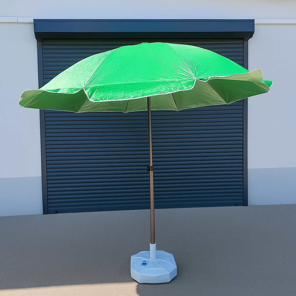 Пляжна парасоля 2.5 м з УФ-захистом і вітровим клапаном, 10 спиць, складна, чохол