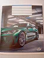 Зошит 12 арк. коса картонна обкладинка червоні поля офсет Бріск в асортименті TB12KOS