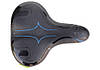 Сідло велосипедне Shengxin SD-10-11 комфорт, на пружинах, чорно-синє, фото 2