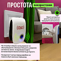 Ультразвуковий відлякувач гризунів та комах MR-002, набір 2 шт (від мишей, тарганів, павуків), фото 8