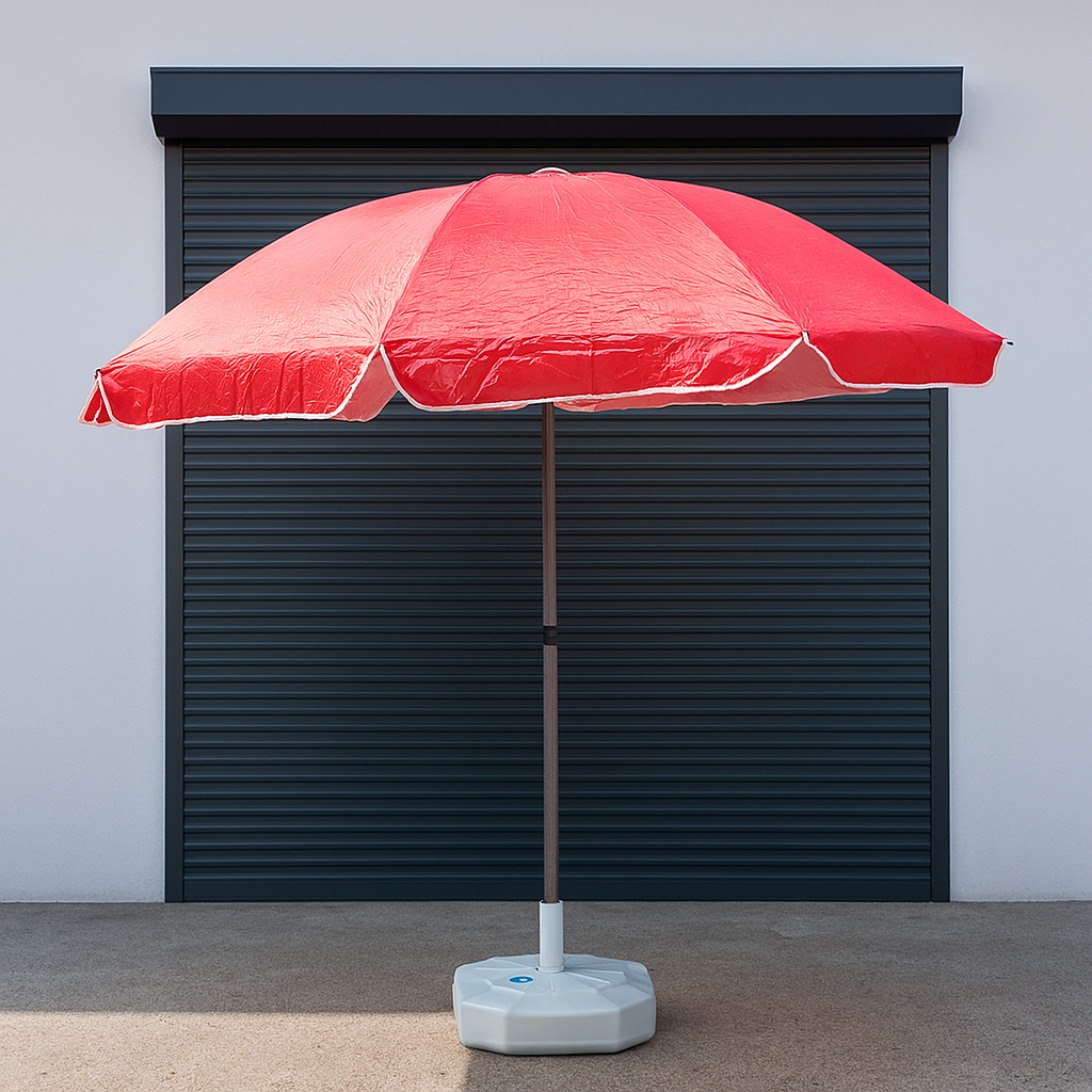 Пляжна парасоля 2.5 м з УФ-захистом і вітровим клапаном, 10 спиць, складна, чохол