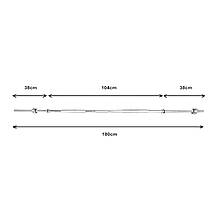Гриф для штанги прямий металевий гриф хромований Newt 1800 мм 25 мм вага 8 кг навантаження 120 кг, фото 5