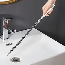 Прилад для чищення труб і каналізації очисник-скриня в раковині, Гнучка щітка для чищення труб Toilet clog, фото 3