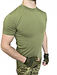 Армейська футболка олива ЗСУ 46-54р тактична футболка олива футболка хб військова чоловіча, фото 6