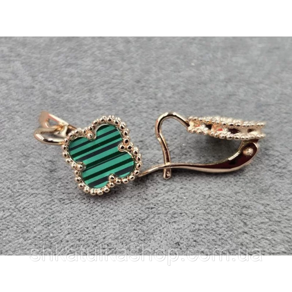 Ван Кліф Сережки Fallon Jewelry 12*17мм, англійський замок, фото 1