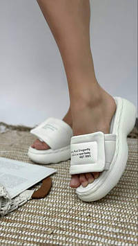 Шльопанці жіночі білі на липучках Б1710 Уцінка (читайте опис)
