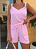 Легкий літній жіночий костюм майка та шорти креп жатка Dmod5555, фото 7