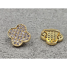 Бейл конюшина розтискний 10мм, колір золото (гіпоалергенний сплав)