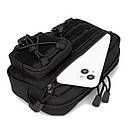 Чоловіча поясна нагрудна сумка SHORTCUT чорна бананка, фото 7