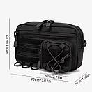 Чоловіча поясна нагрудна сумка SHORTCUT чорна бананка, фото 3