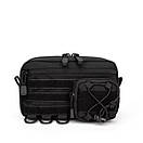 Чоловіча поясна нагрудна сумка SHORTCUT чорна бананка, фото 2