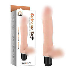 Вібратор Extreme Soft Realistic Scrotum Dildo Vibrator 9.0 18+